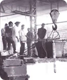 Archive photograph from 1994, the 3 MT induction furnace in Delhi