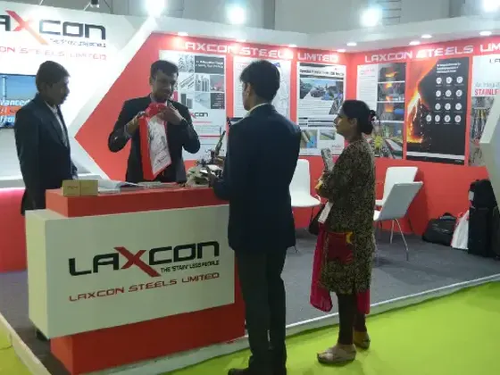 Laxcon Steels exhibition stand at Defexpo 2020