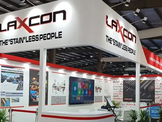 Laxcon Steels exhibition stand at Defexpo 2022