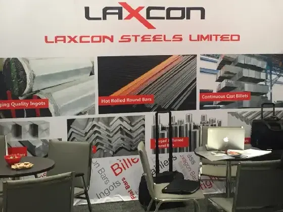 Laxcon Steels exhibition stand at Forge Fair, Ohio, USA 2015