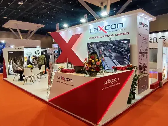 Laxcon Steels exhibition stand at GSSE 2022