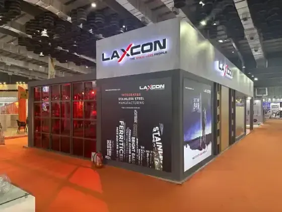 Laxcon Steels exhibition stand at GSSE 2023