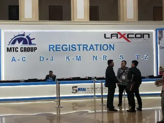 Laxcon Steels exhibition stand at MRAI Goa 2018