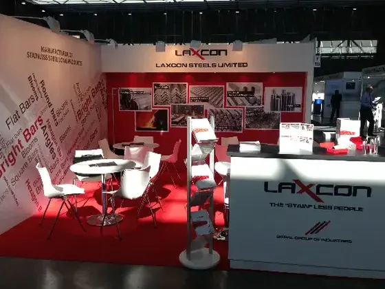 Laxcon Steels exhibition stand at Stainless Brno 2013