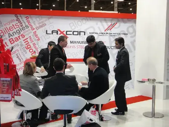 Laxcon Steels exhibition stand at Stainless Steel World 2011