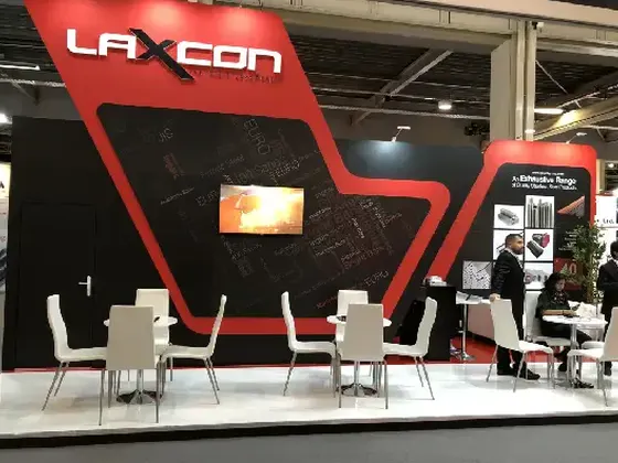 Laxcon Steels exhibition stand at Stainless Steel World 2017