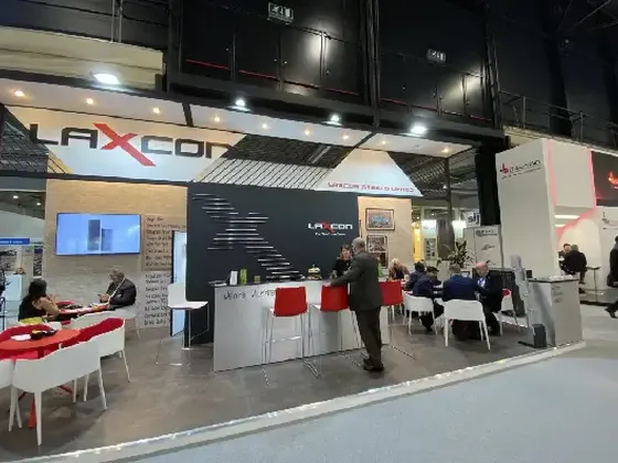 Laxcon Steels exhibition stand at Stainless Steel World 2019