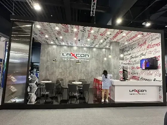 Laxcon Steels exhibition stand at Stainless Steel World 2022