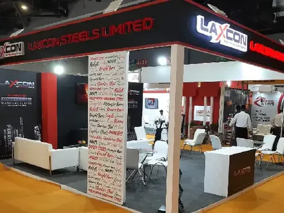 Laxcon Steels exhibition stand at Steelex Delhi 2023