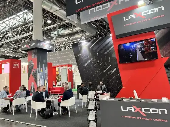 Laxcon Steels exhibition stand at Wire & Tube 2022
