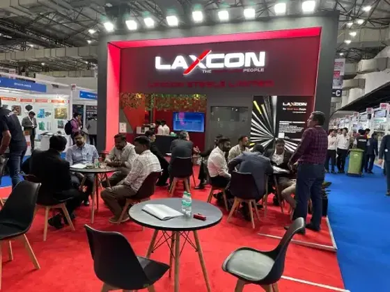 Laxcon Steels exhibition stand at Mumbai Wire & Tube, November 2024
