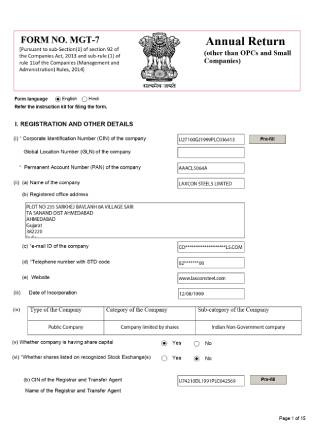 Annual Return for FY-2023-24