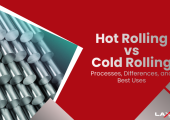 Hot rolling vs cold rolling stainless steel bars showing process differences, manufacturing methods, and industrial applications